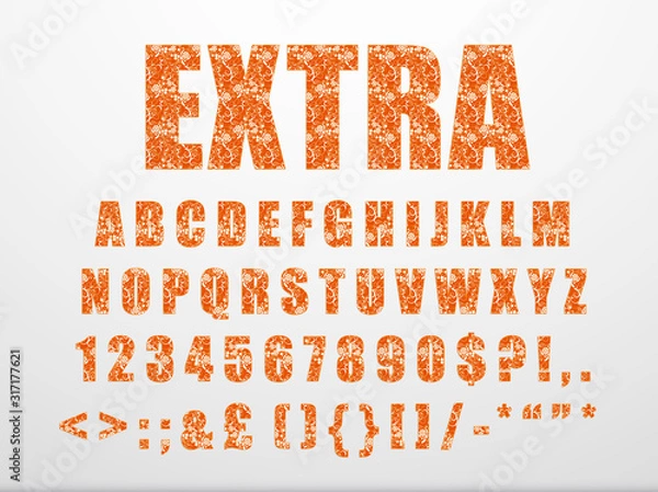 Fototapeta Modern Font Readable Text