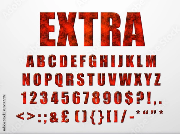 Fototapeta Modern Font Readable Text