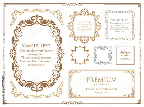 Fototapeta フレーム　ウエディング　高級感　ラグジュアリー　プレミアム　ビンテージ　アンティーク　レトロ