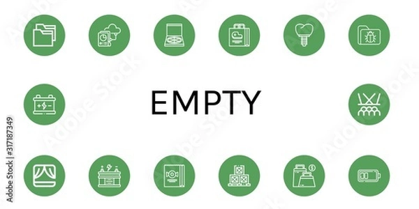 Fototapeta empty simple icons set