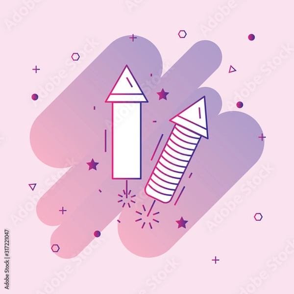 Fototapeta Firework rocket