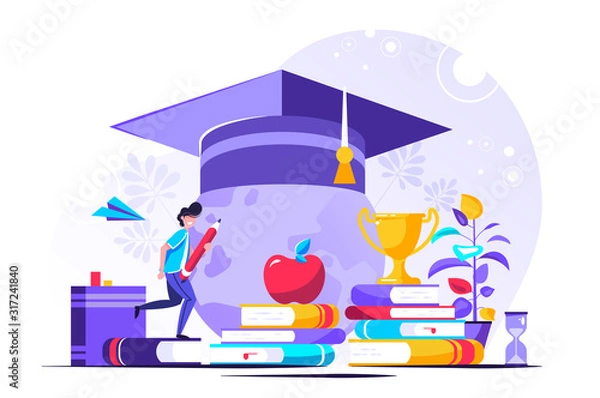 Fototapeta Student loans vector illustration