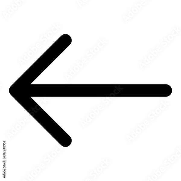 Obraz Unique arrow left icon, illustration, vector