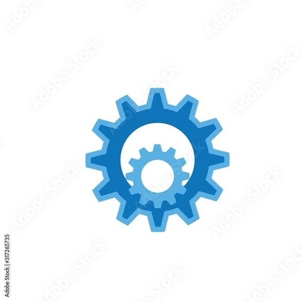 Fototapeta Gear logo design template vector illustration