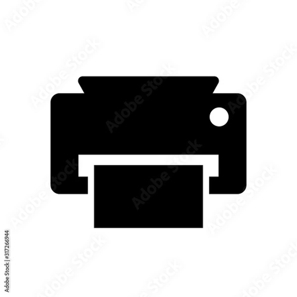 Fototapeta Printer icon designed in solid style
