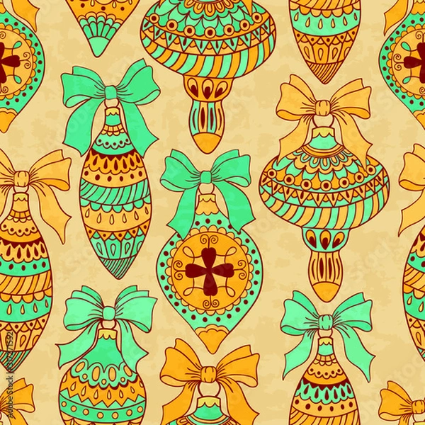 Obraz seamless pattern with cristmas decoration