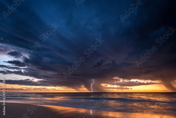 Obraz Perth ocean lightning