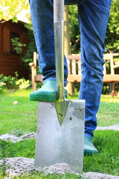 Obraz Der erste Spatenstich