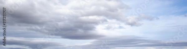Fototapeta Overcast sky background with clouds