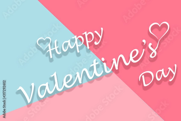 Fototapeta light geometric background, happy valentines day poster background, greeting card template, invitation card