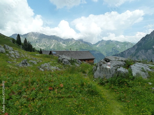 Obraz Holzhäuser in den Alpen