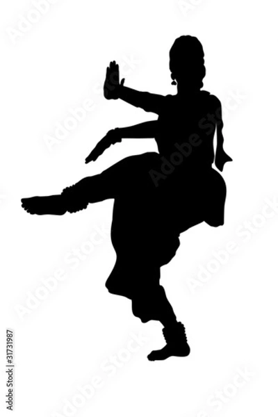 Obraz dancer from india silhouette