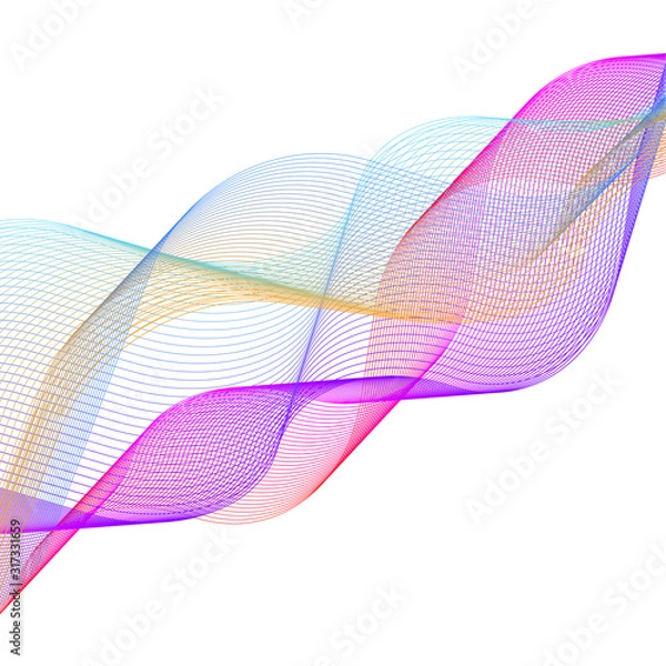 Obraz Colors Stripe Wave Micro Lines Abstract Object Pattern Background Texture  