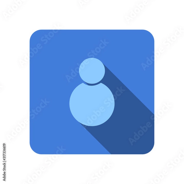 Fototapeta snowman flat icon with long shadow vector