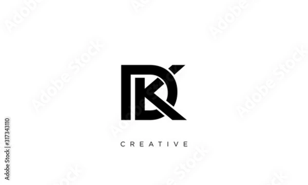Obraz dk logo design vector