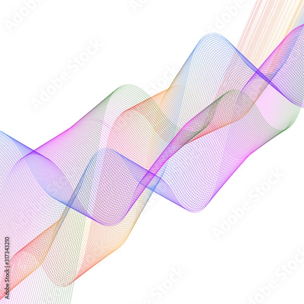 Obraz Colors Stripe Wave Micro Lines Abstract Object Pattern Background Texture  