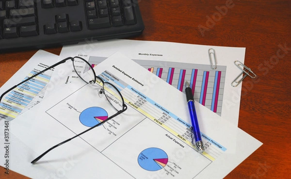 Fototapeta business paperwork