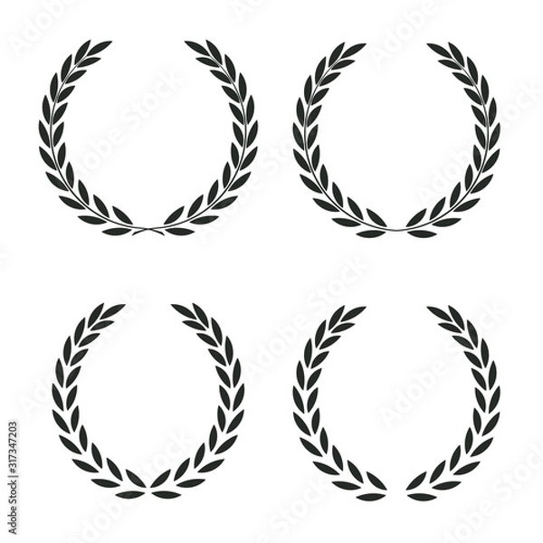 Fototapeta icon laurel wreath, spotrs design - vector illustration Black
