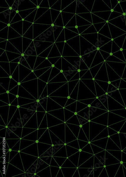 Fototapeta Abstract Low Polygon color Generative Art background illustration