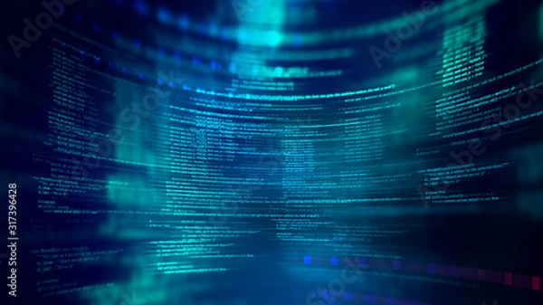 Fototapeta Kod programowania streszczenie technologii tło programisty i skryptu komputerowego
