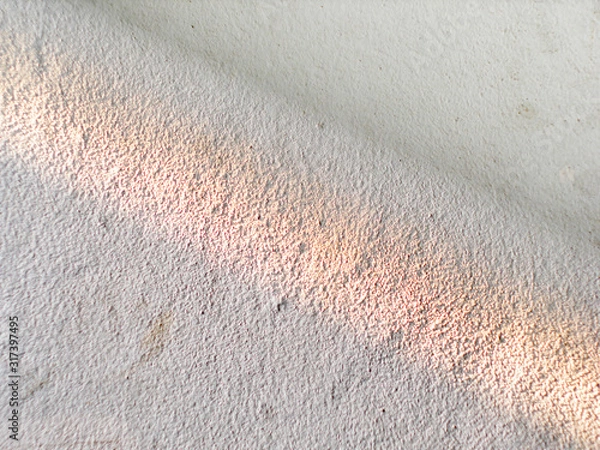 Obraz Drop shadow on old white concrete wall. 
