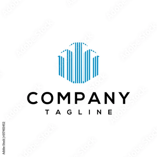 Fototapeta space, commercial, box, minimal, door, professional, line, triangle, circle, hotel, doorway, entrance, innovation, hexagonal, hex, technology, finance, luxury, label, emblem, abstract, business, ident