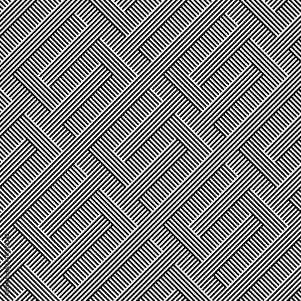 Obraz Seamless pattern with oblique black segments