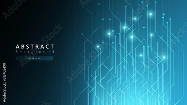 Fototapeta blue abstract technology cyberspace background,speed data transfer background,technology communication graphic vector background