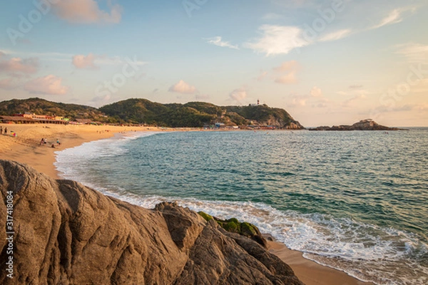 Fototapeta beach at sunset