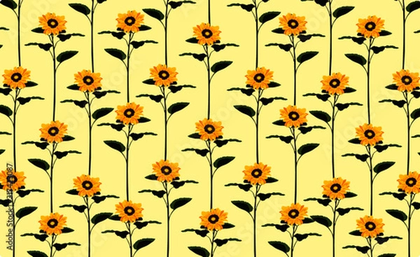 Obraz sunflower vector pattern design 05