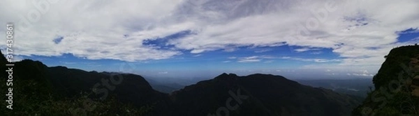 Fototapeta clouds over mountains