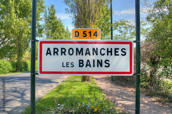 Obraz Arromanches Les Bains - Panneau de commune