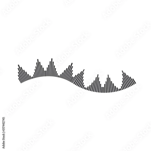 Fototapeta Sound wave logo template vector icons