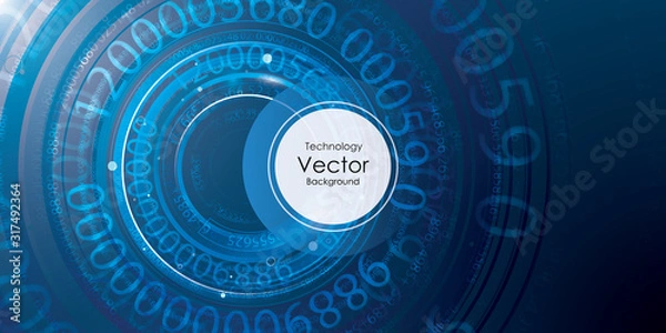 Obraz Binary code technology background