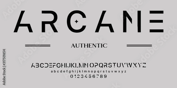 Fototapeta Font. Abc alphabet typeface. font digital  modern alphabet and number fonts. Typography alphabet  creative font and numbers design .new vector illustraion.typeface design