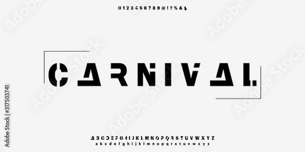 Fototapeta Font. Abc alphabet typeface. font digital  modern alphabet and number fonts. Typography alphabet  creative font and numbers design .new vector illustraion.typeface design