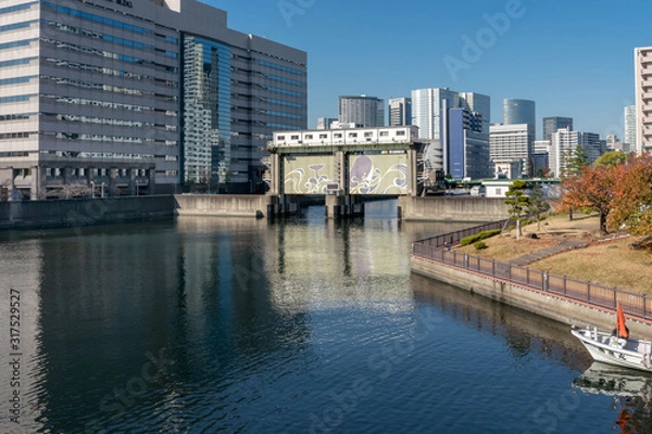 Fototapeta 目黒川水門