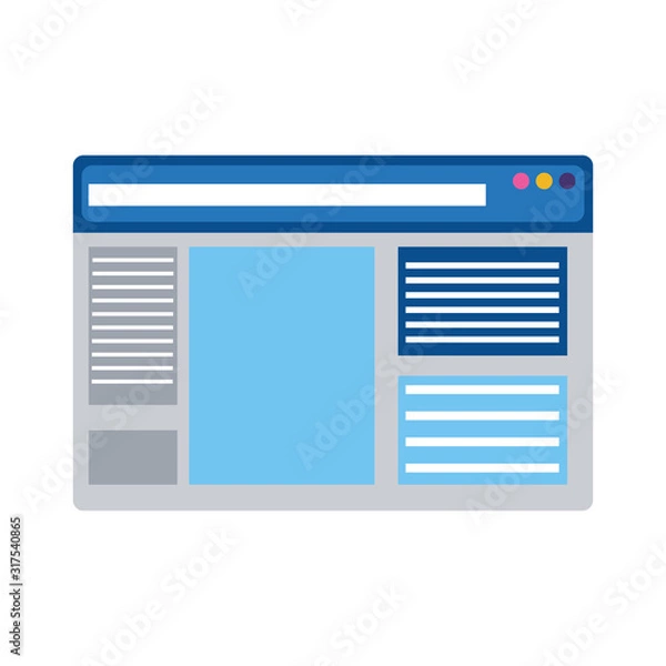 Fototapeta web page icon, colorful design