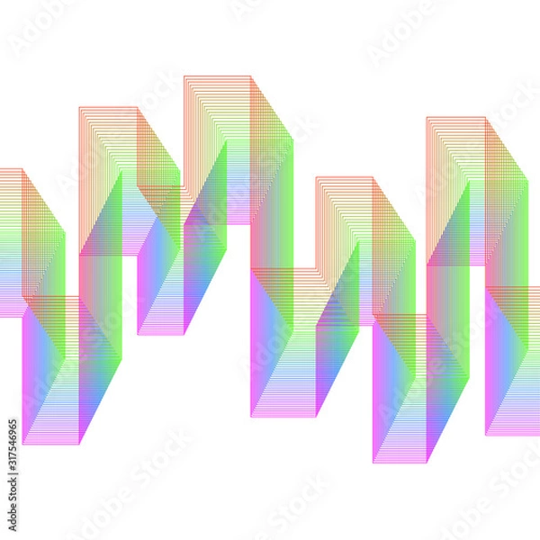 Obraz Colors Stripe Wave Micro Lines Abstract Object Pattern Background Texture  