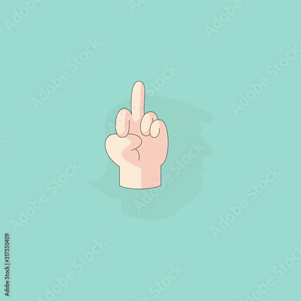 Obraz Hand with Tamp shadow. Vector illustration design