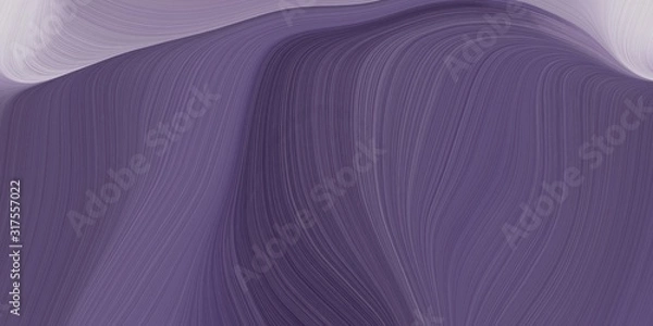 Fototapeta graphic design background with modern soft swirl waves background illustration with dim gray, silver and light slate gray color. can be used as card, wallpaper or background texture