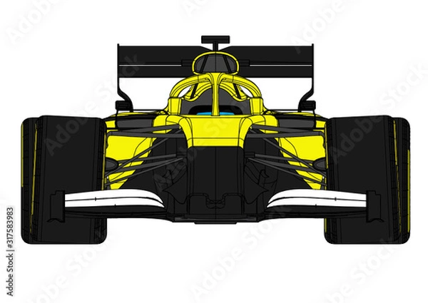 Obraz Colored F1 Car Vector