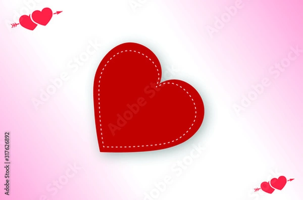 Fototapeta valentines day card with hearts