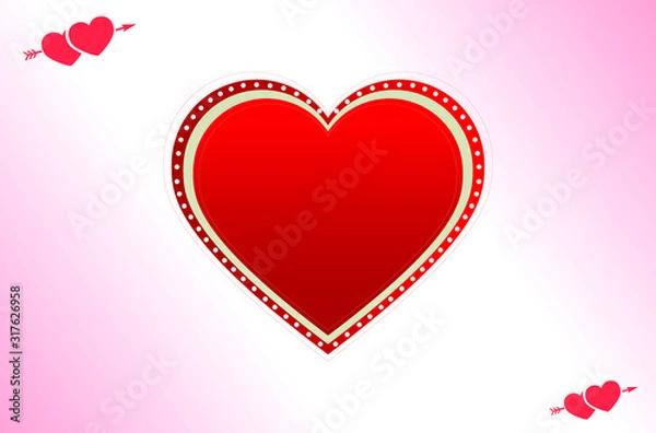 Fototapeta valentines day card with hearts