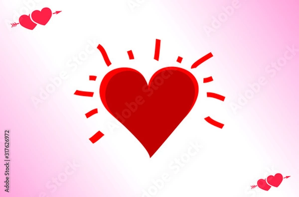 Fototapeta heart on white background