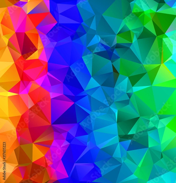 Fototapeta Abstract multicolor full Color rainbow background. Vector polygonal design illustrator