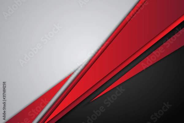 Fototapeta Abstract Corporate red black grey contrast background. Vector illustration EPS10