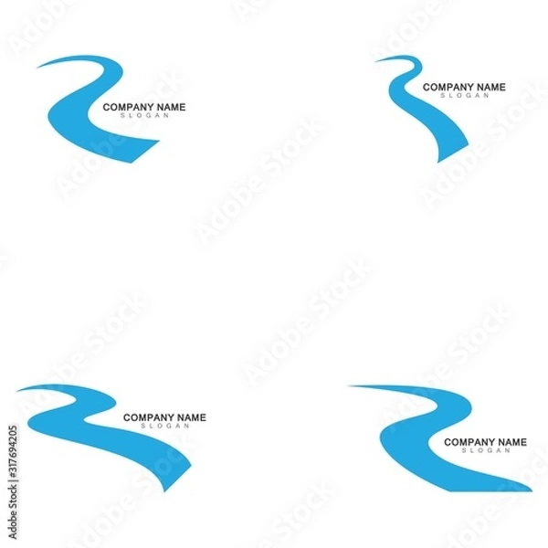 Obraz R Letter River Logo Template