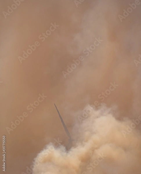 Fototapeta State of Environment - Fire and Windmill