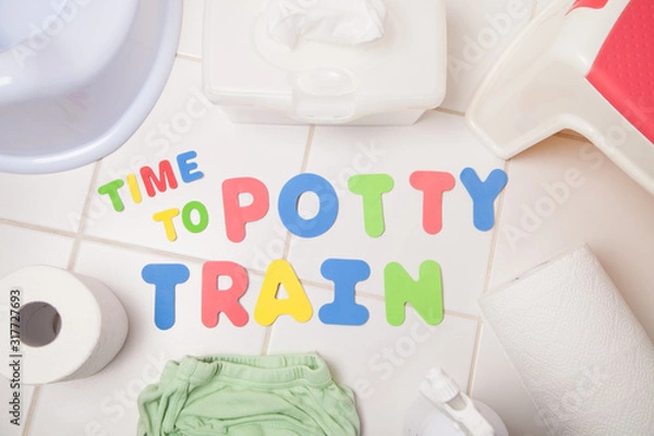 Fototapeta Potty training concept bathroom 